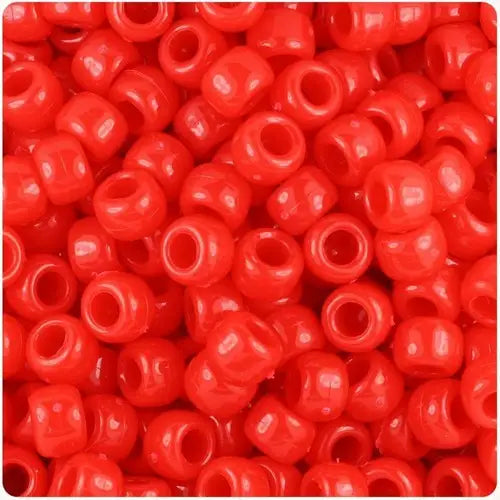 Red Pony Acrylic beads (approx 250 beads-2.3 oz) - General Merchandise