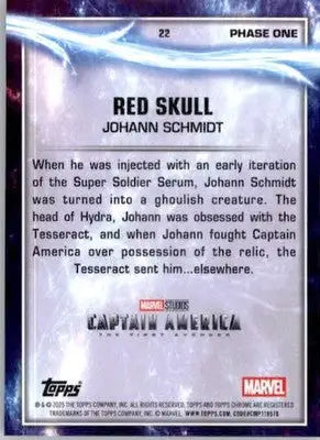 Red Skull - 2025 Topps Chrome Marvel Studios - #22 - Non_sport - Marvel Card Single