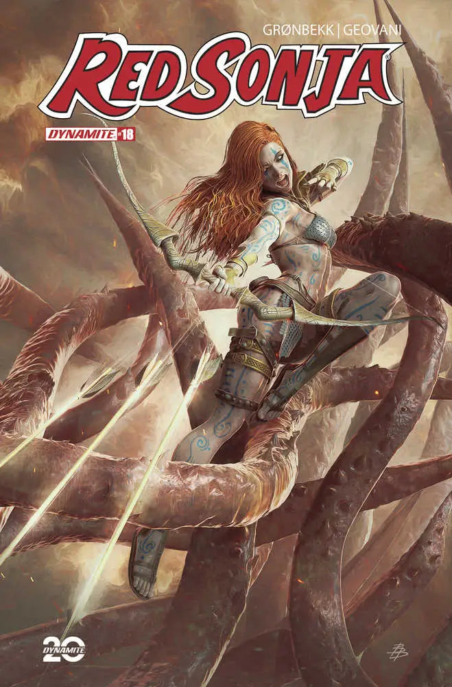 Red Sonja comic book Cover B Barends from Red Sonja 2023 #18 featuring vibrant art