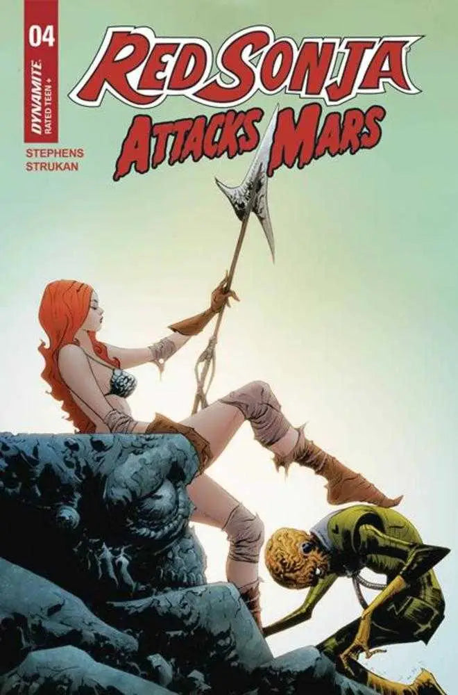 Red Sonja Attacks Mars #4 (Of 4) Cover B Jae Lee Polybagged Trading Card Variant - Comic Book