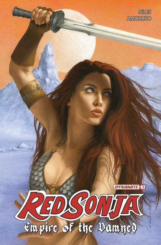 Red Sonja Empire Damned #2 Cover C Celina with warrior woman and snowy mountains