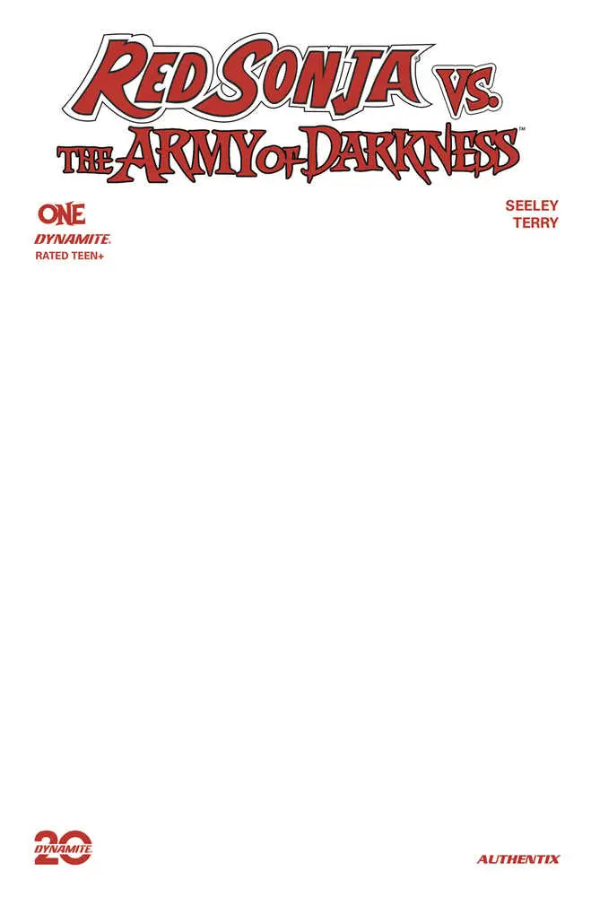 Red Sonja vs Aod Cover G Blank comic book cover from the Hyborian Age
