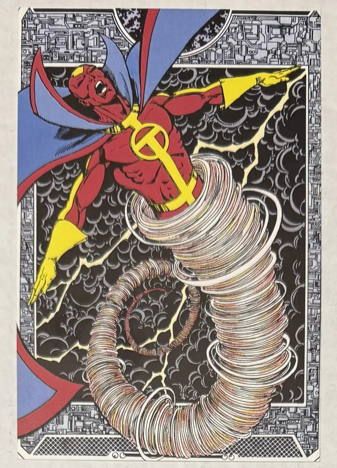 Red Tornado Postcard Unposted 1984 DC Comics - Entertainment Memorabilia