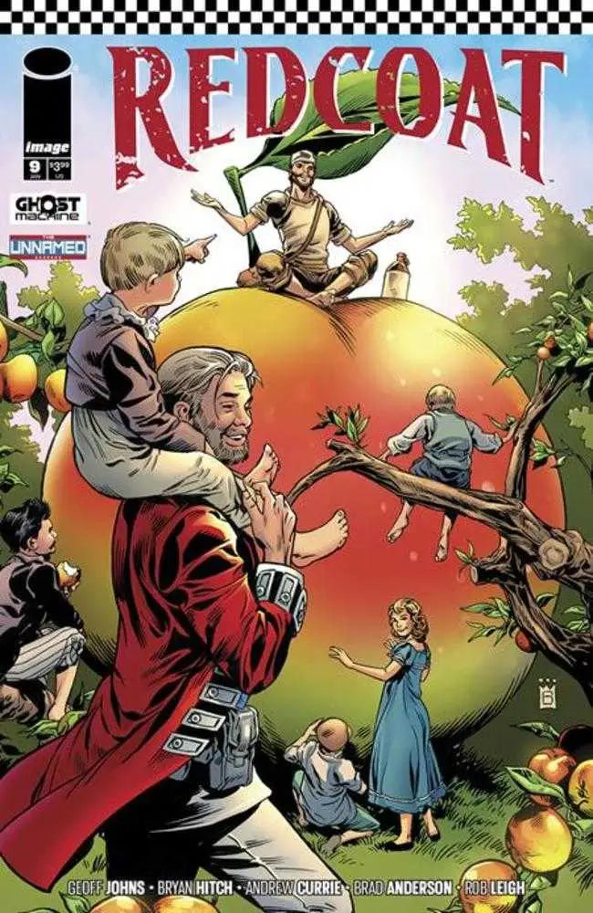 Comic book cover of Redcoat #9 Cover B featuring Johnny Appleseed artwork by Mark Buckingham and John Kalisz