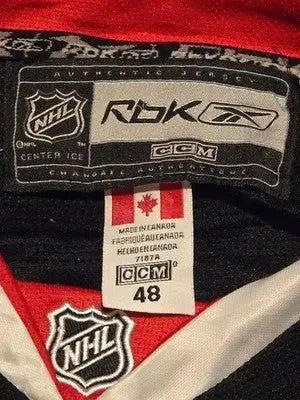 Reebok CCM Hockey Jersey Mens 48 Chicago Blackhawks Crawford 50 Black Authentic - Apparel