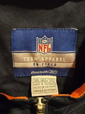 Reebok Jacket Mens 3XL Chicago Bears Navy Orange Team Apparel Windbreaker Zip - Apparel