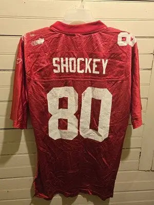 Reebok NFL Jersey Mens M Shockey 80 Red Mesh On Field Equipment Players Used - Apparel