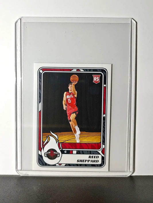 Reed Sheppard Rookie 2024-25 Panini NBA #343 Sticker Card Houston Rockets - Basketball Card Single