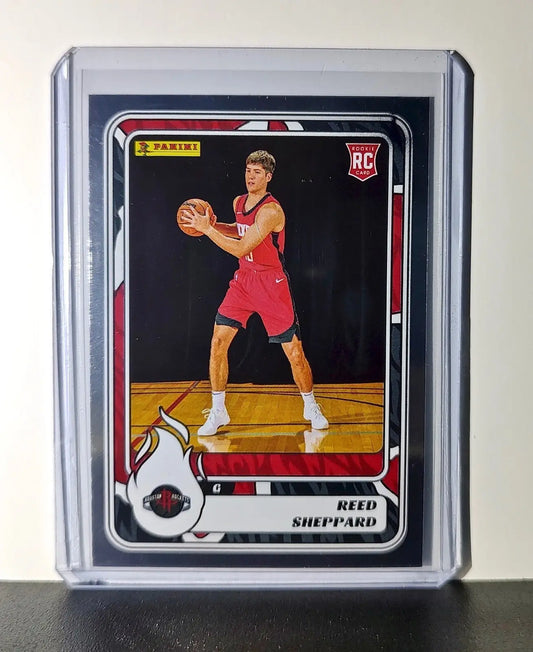 Reed Sheppard Rookie 2024-25 Panini NBA #87 Foil Sticker Card Houston Rockets - Basketball Card Single