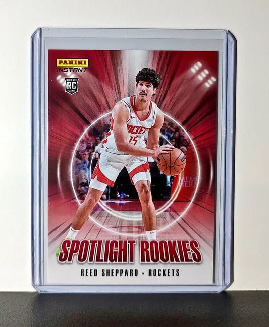 Reed Sheppard Rookie 2024-25 Panini Spotlight Rookies NBA #3 Rockets 1 of 170 - Basketball Card Single