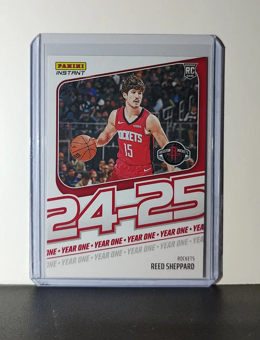 Reed Sheppard Rookie Card 2024-25 Panini Year One #3 Basketball Rockets 1/613 - Basketball Card Single