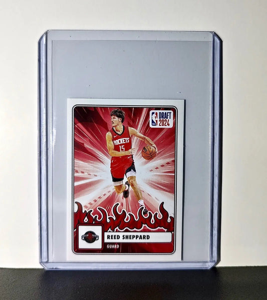 Reed Sheppard Rookie Draft 2024-25 Panini NBA #81 Sticker Card Houston Rockets - Basketball Card Single