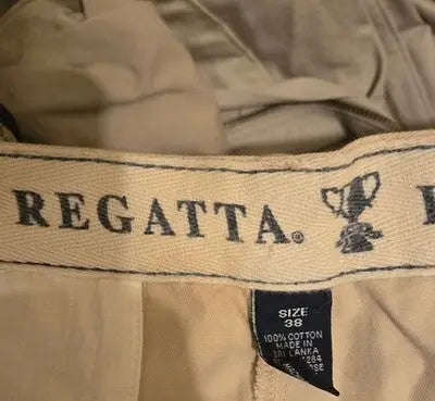 Regatta Shorts Mens 38 Khaki Cotton Pleated Front Casual Chino Bermuda Classic - Apparel