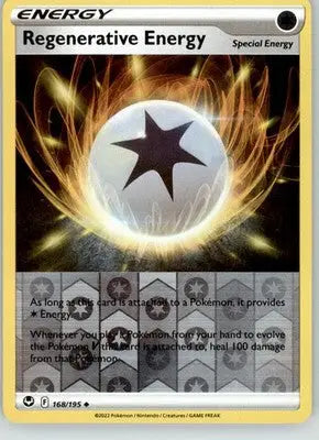 Regenerative Energy - Silver Tempest - 168/195 - Reverse Holo LP Pokemon - Pokémon Card Single