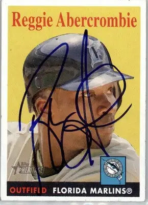Reggie Abercrombie - 2007 Topps Heritage - #398 - AUTO Baseball - Baseball Card Single