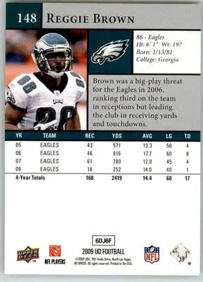 Reggie Brown - 2009 Upper Deck - #148 - Football - Football Card Single
