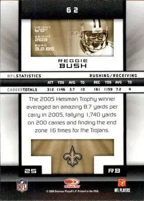 Reggie Bush - 2008 Donruss Elite - #62 - Football - Football Card Single