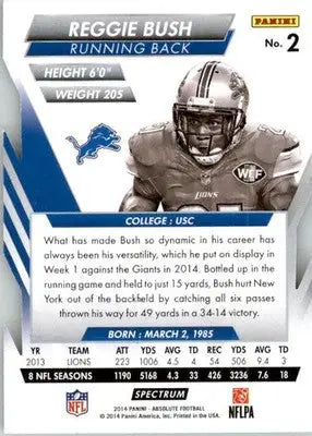 Reggie Bush - 2014 Panini Absolute - #2 - Retail Red Football - Football Card Single