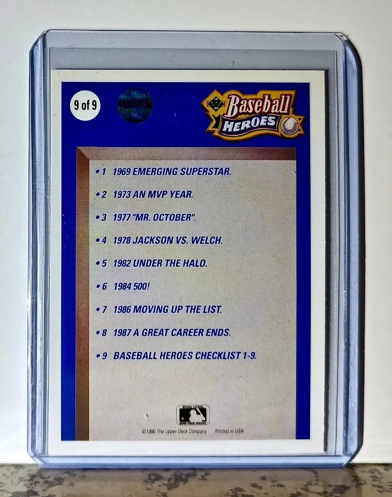 Reggie Jackson 1990 Upper Deck Heroes MLB #9 Baseball Card New York Yankees - Baseball Card Single