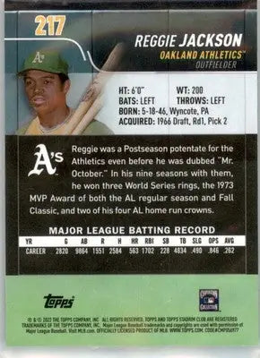 Reggie Jackson - 2022 Stadium Club Chrome - #217 - Baseball - Baseball Card Single