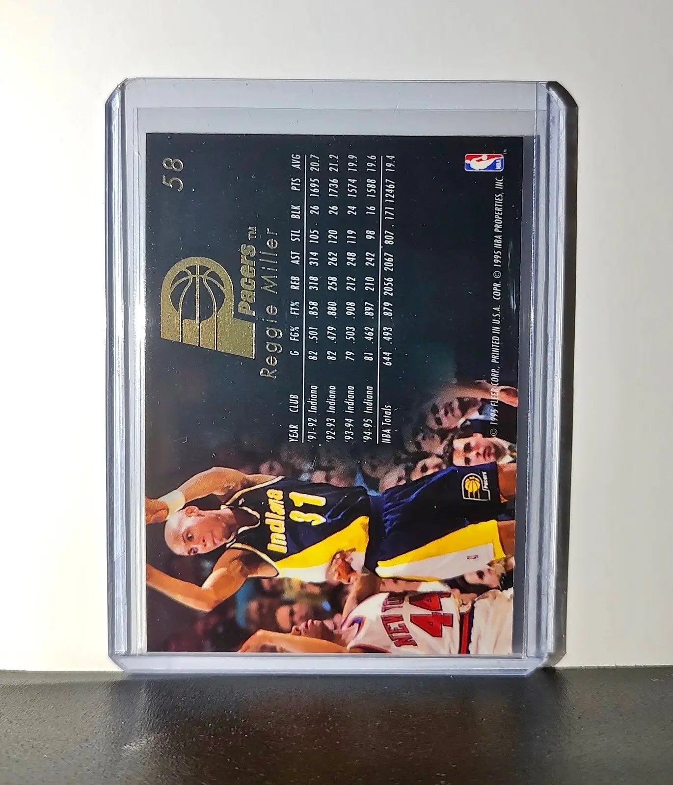 Reggie Miller 1995-96 Flair NBA #58 Card Indiana Pacers - Basketball Card Single