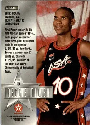 Reggie Miller - 1996 SkyBox Texaco USA - #5 - Basketball - Basketball Card Single