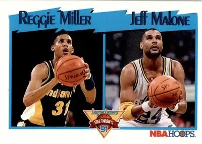 Reggie Miller / Jeff Malone - 1991-92 Hoops - #308 - Basketball - Basketball Card Single
