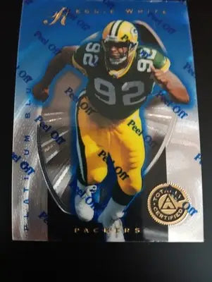 REGGIE WHITE - Pinnacle Certified Platinum Blue #80 0348/2499. Packers. NRMT+ - Football Card Single