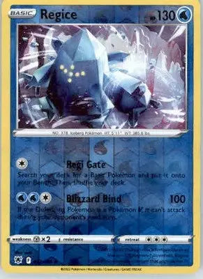 Regice - SWSH10: Astral Radiance - 037/189 - Reverse Holo LP - Pokémon Card Single