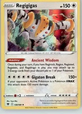 Regigigas - Astral Radiance - 130/189 - Holo LP Pokemon - Pokémon Card Single