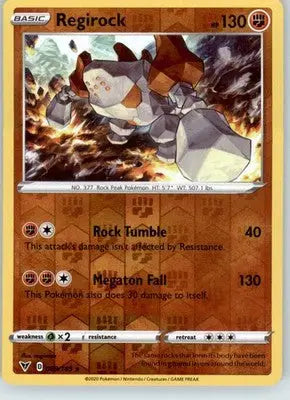 Regirock - SWSH04: Vivid Voltage - 089/185 - Reverse Holo LP - Pokémon Card Single