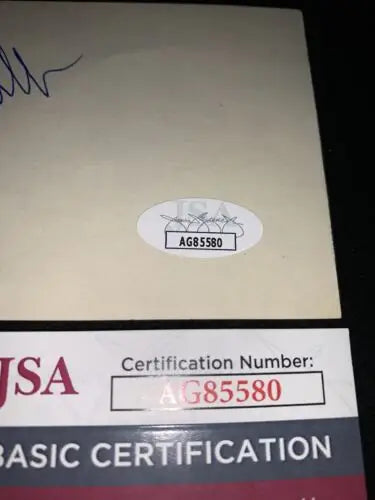 Regis Philbin Signed 3x5 Index Card with JSA-certified autograph for collectors