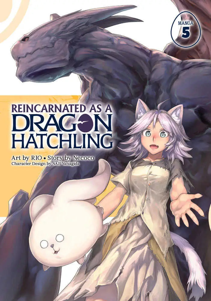 Manga cover of Reincarnated As A Dragon Hatchling Volume 5 with fantasy character and dragon