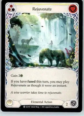 Rejuvenate (Yellow) - Tales of Aria - ELE107 - Normal 1st Ed NM - TCG Card Single