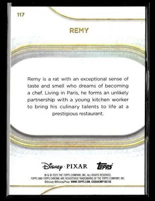 🌟 Remy, 2025 Topps Chrome Disney #117 🌟 - Non-Sports Card Single