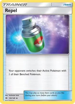 Repel - SM Base Set - 130/149 - Reverse Holo LP Pokemon - Pokémon Card Single