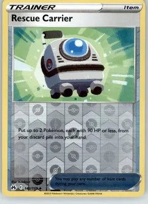 Rescue Carrier - Crown Zenith - 142/159 - Reverse Holo LP Pokemon - Pokémon Card Single