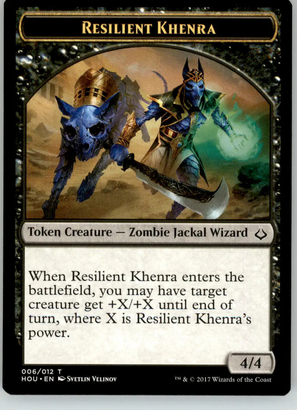 Resilient Khenra // Cat Token - Hour of Devastation - 6 // 16 - NM Magic - Magic Card Single