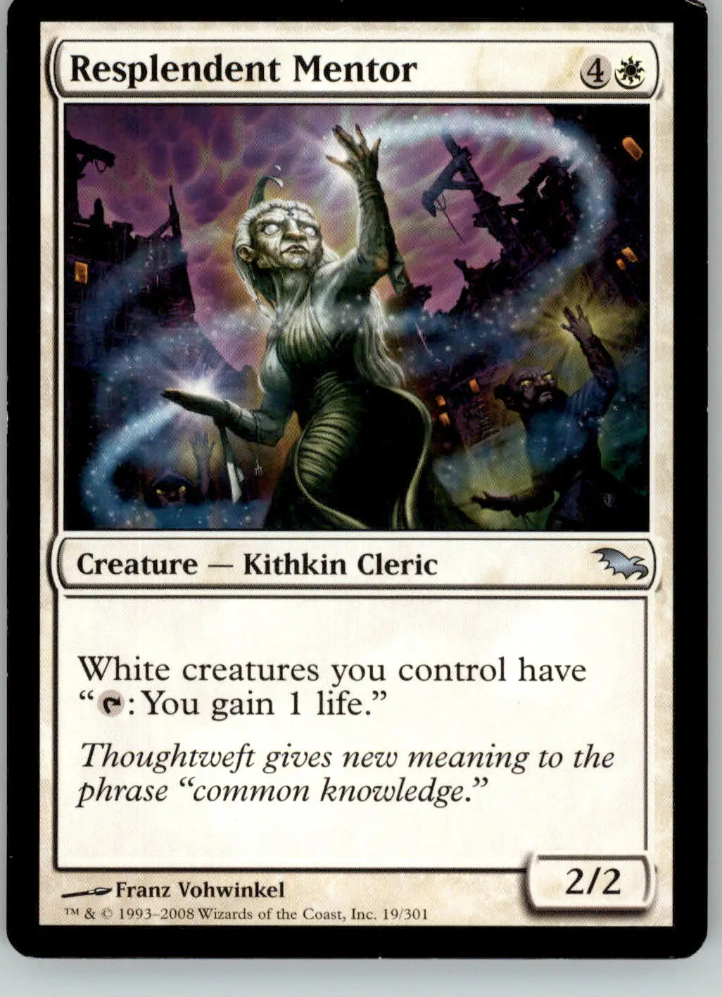 Resplendent Mentor - Shadowmoor - 19 - MP Magic: The Gathering - Magic Card Single