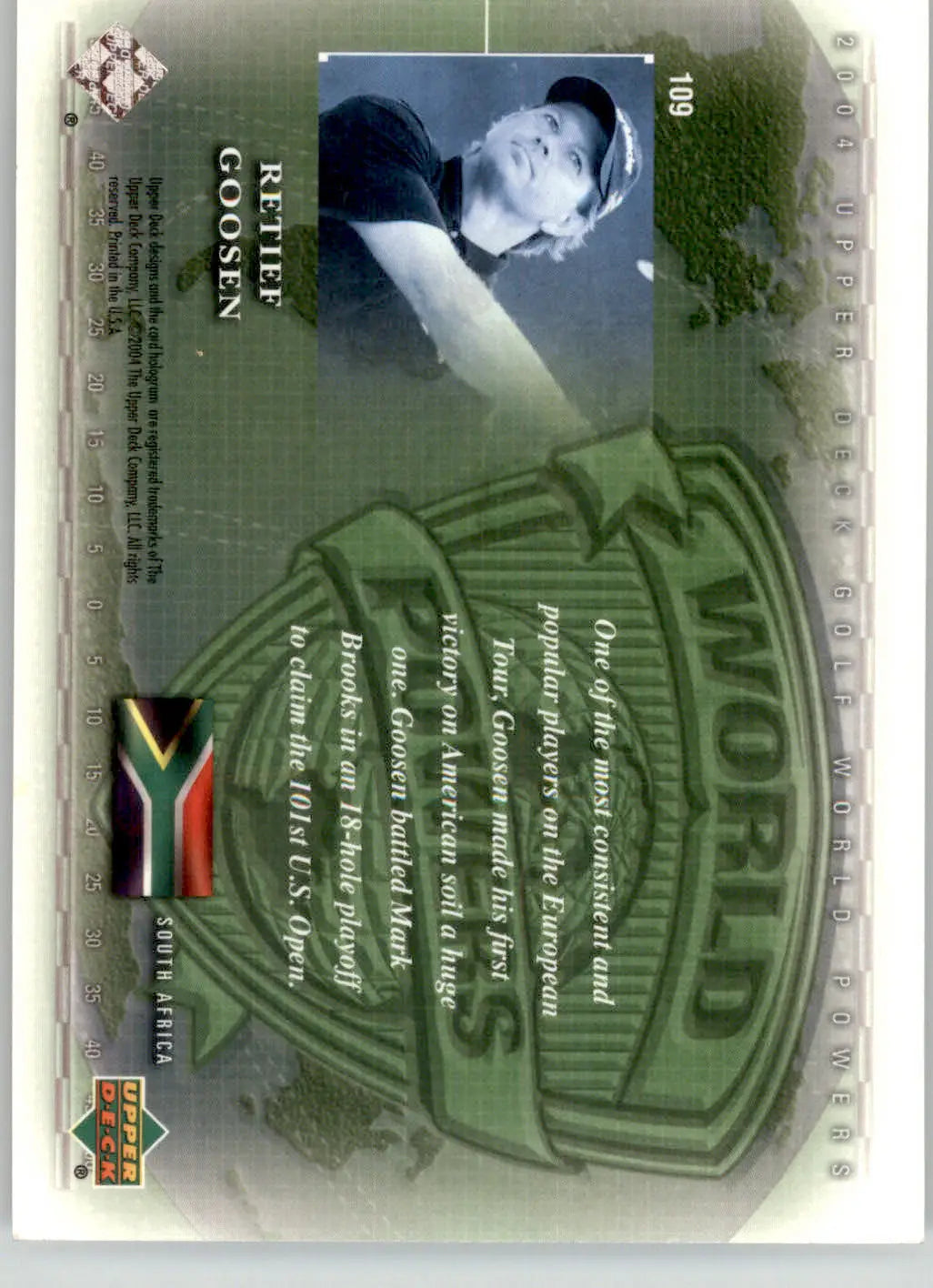 Retief Goosen - 2004 Upper Deck - #109 - Golf - Golf Card Single