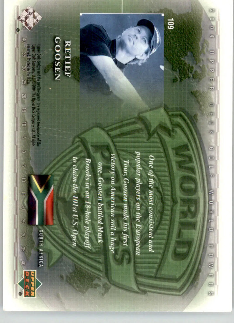 Retief Goosen - 2004 Upper Deck - #109 - Golf - Golf Card Single