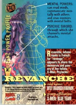 Revanche - 1994 Ultra X-Men - #8 - Non_sport - Non-Sports Card Single