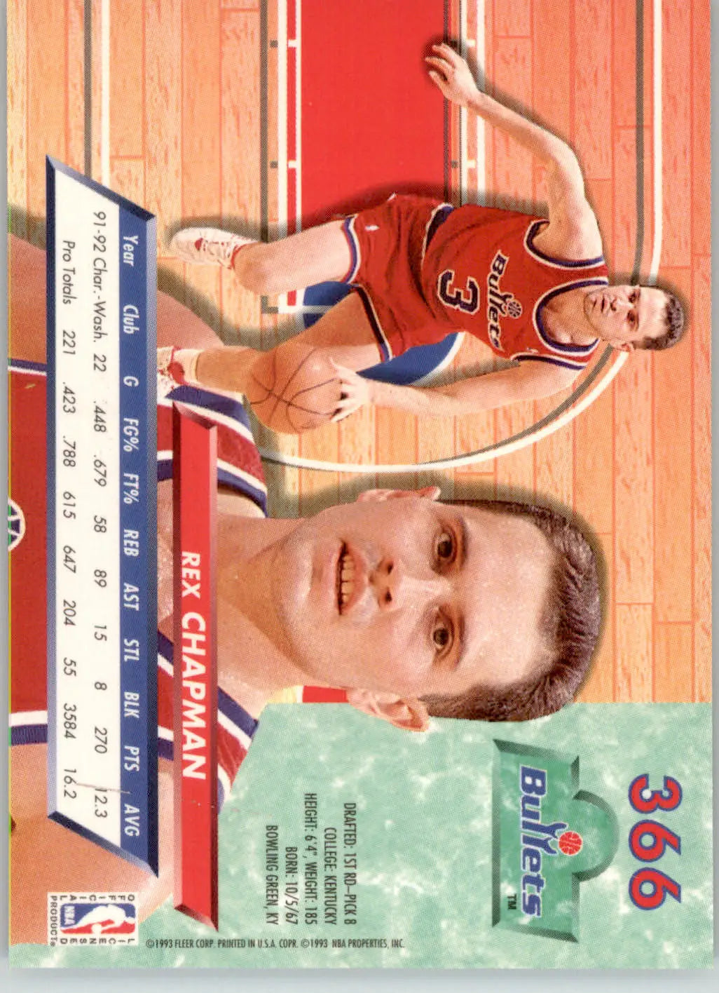 Rex Chapman - 1992-93 Ultra - #366 - Basketball - Basketball Card Single