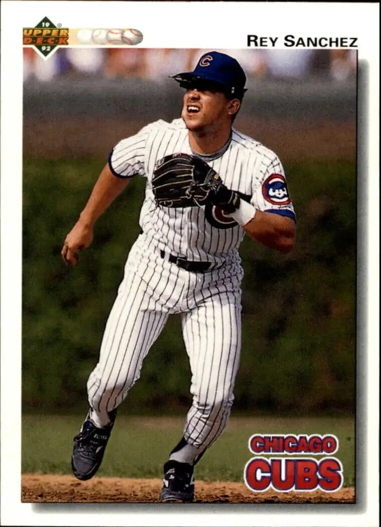 Rey Sanchez 1992 Upper Deck MLB #562 Rookie Baseball Card Chicago Cubs - Baseball Card Single