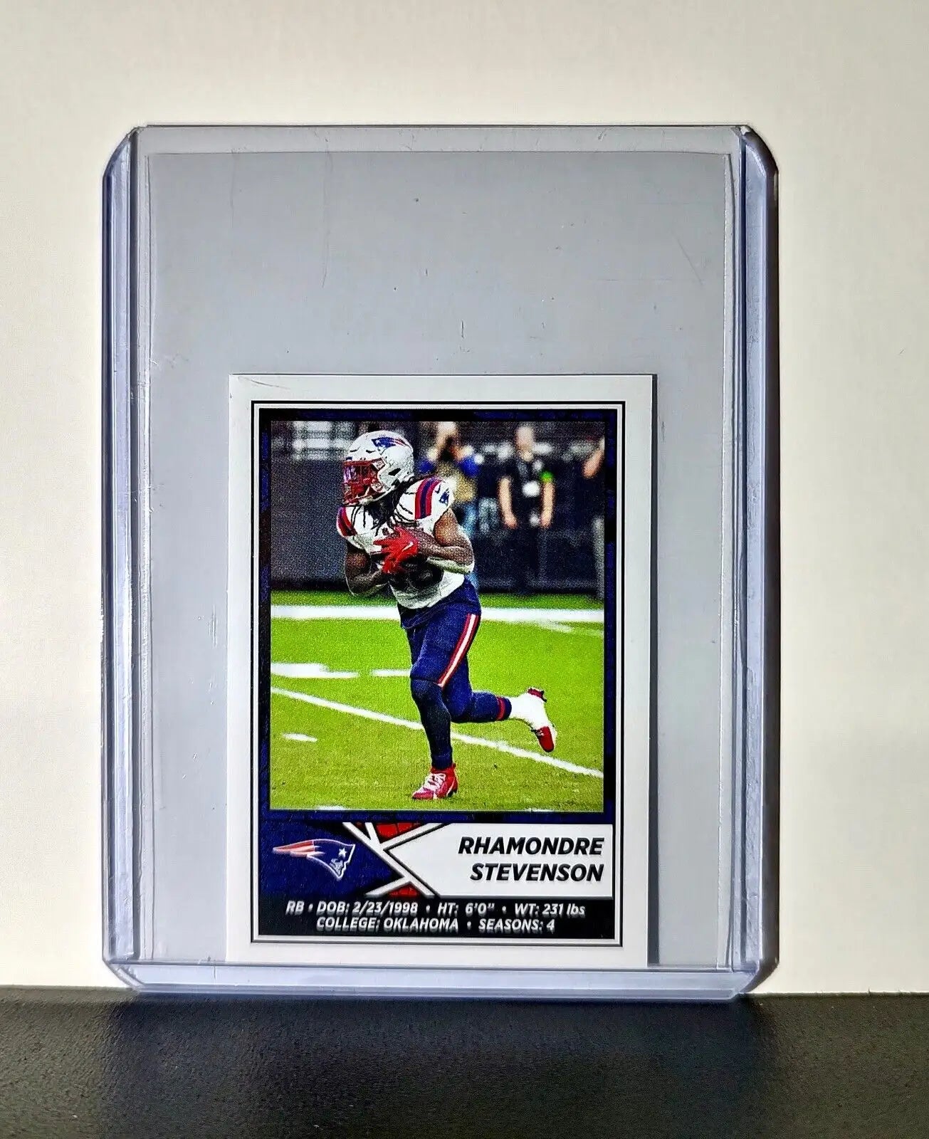Rhamondre Stevenson 2024 Panini NFL Sticker #77 New England Patriots - Football Card Single