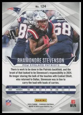 Rhamondre Stevenson 2024 Panini Phoenix #124 New England Patriots