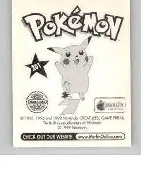 Rhydon - 1999 Merlin Pokemon Stickers - #201 - Non_sport - Non-Sports Card Single
