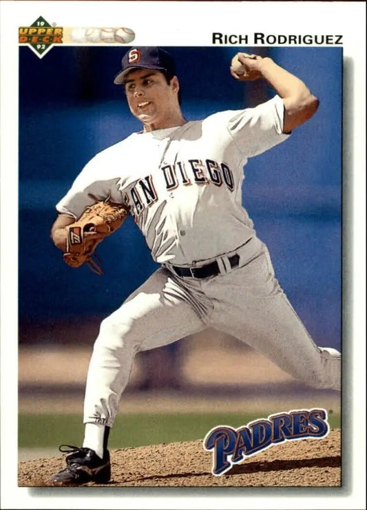 Rich Rodriguez 1992 Upper Deck MLB #568 Baseball Card San Diego Padres - Baseball Card Single
