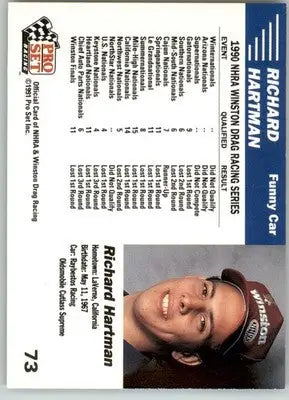Richard Hartman’s Car - 1991 Pro Set NHRA - #73 - Racing - Racing Card Single
