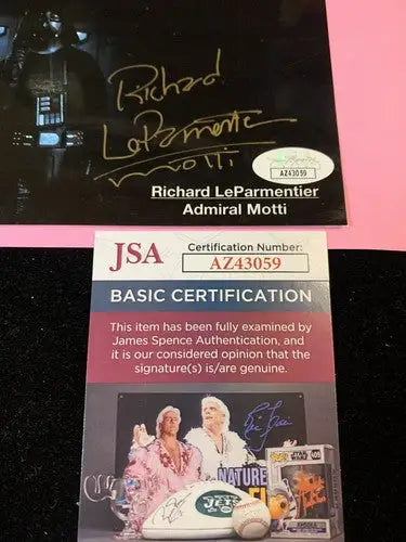 Richard LeParmentier Admiral Motti Star Wars Signed 8x10 Photo Auto JSA - Entertainment Memorabilia